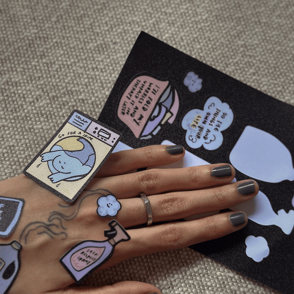 Message from the Laundromat Sticker Sheet (A6)