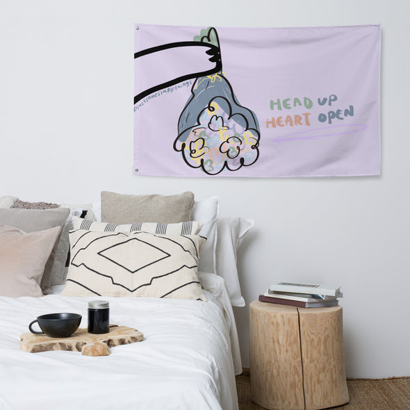 Head up, Heart open Flag