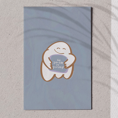 Be gentle to yourself | Holographic Postcard