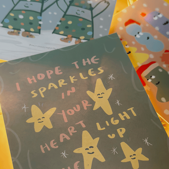 I hope the sparkles in your heart | Postcard