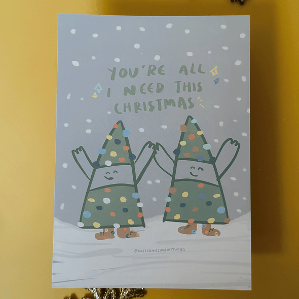 You're all I need this Christmas | Postcard