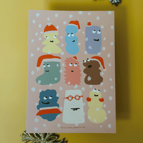 Merry Snuggles | Postcard