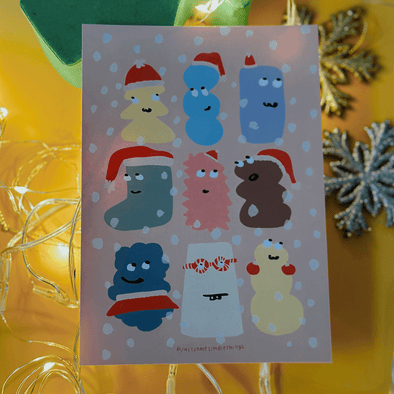 Merry Snuggles | Postcard