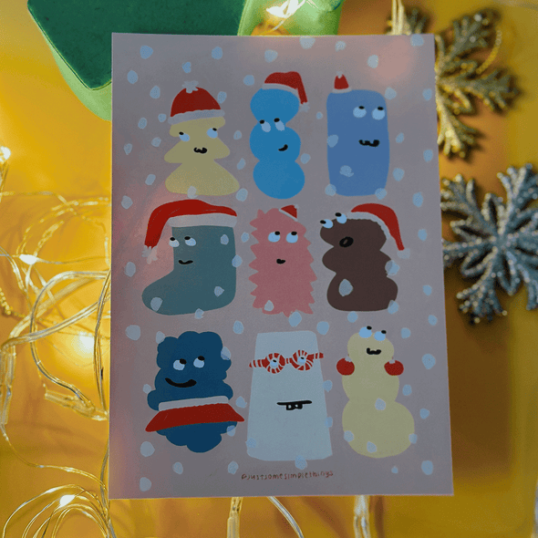 Merry Snuggles | Postcard