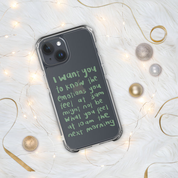 Emotions at 3am Transparent iPhone Case