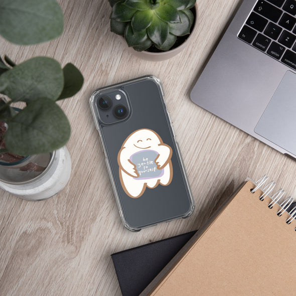 Be gentle with yourself Transparent iPhone Case