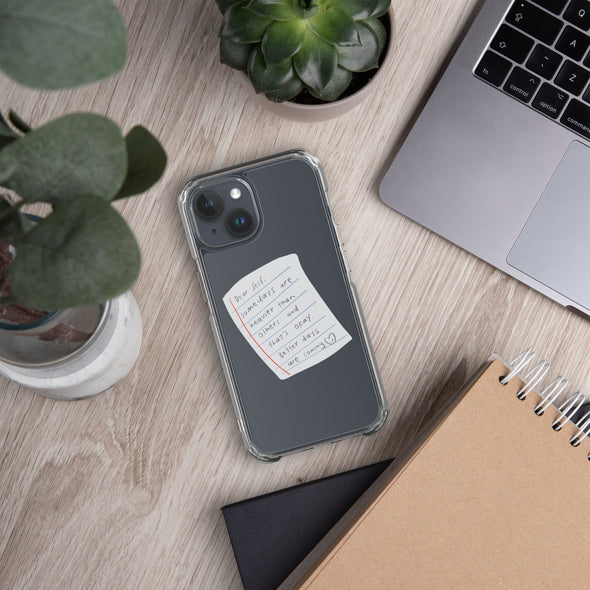 Dear Self Transparent iPhone Case