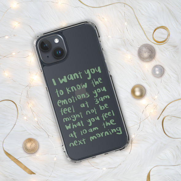 Emotions at 3am Transparent iPhone Case