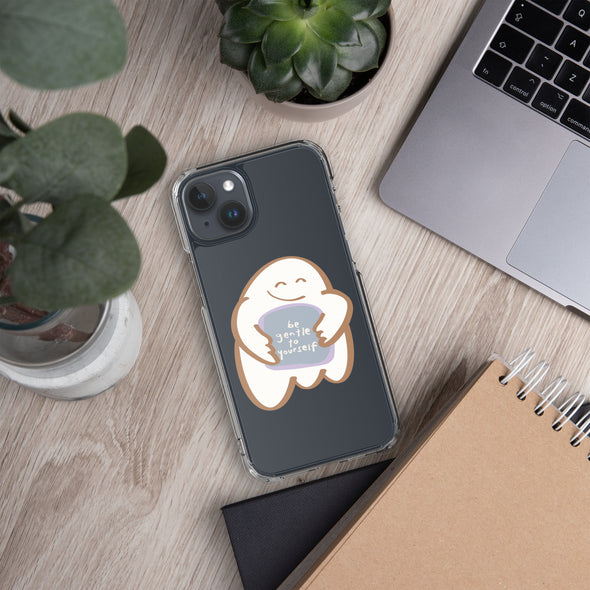 Be gentle with yourself Transparent iPhone Case