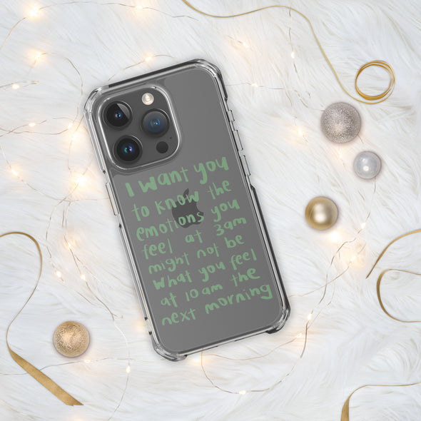 Emotions at 3am Transparent iPhone Case