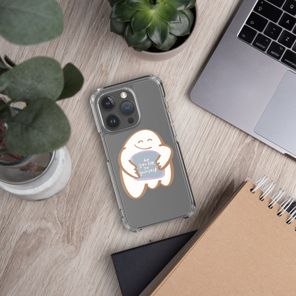 Be gentle with yourself Transparent iPhone Case