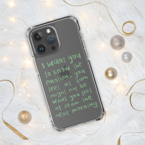 Emotions at 3am Transparent iPhone Case