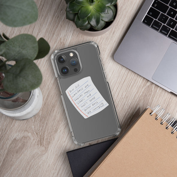 Dear Self Transparent iPhone Case