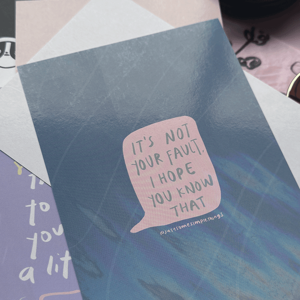 It's not your fault | Holographic Postcard