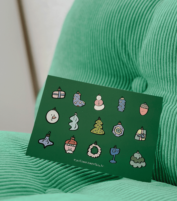 Little simple merry things | Postcard