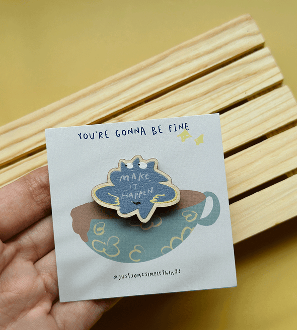 Make it happen wooden pin