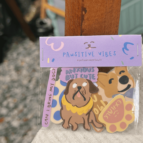 Pawsitive vibes sticker pack