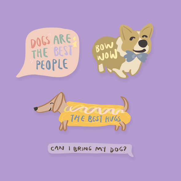 Pawsitive vibes sticker pack