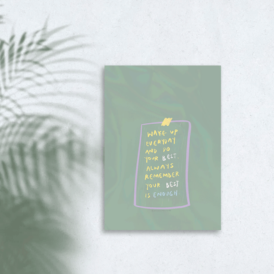 Wake up everyday | Holographic Postcard