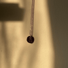 Slowly but Surely Mini Round Disk Necklace