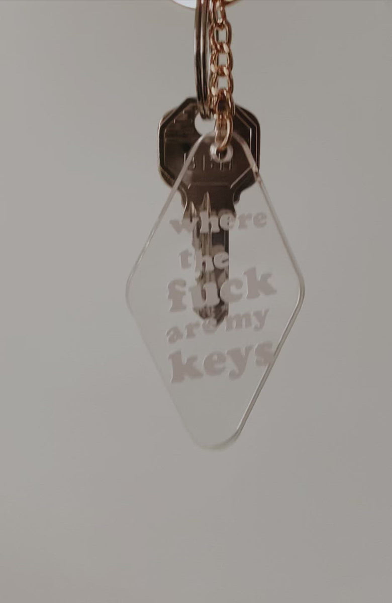 Where the fuck are my keys Clear Keytag