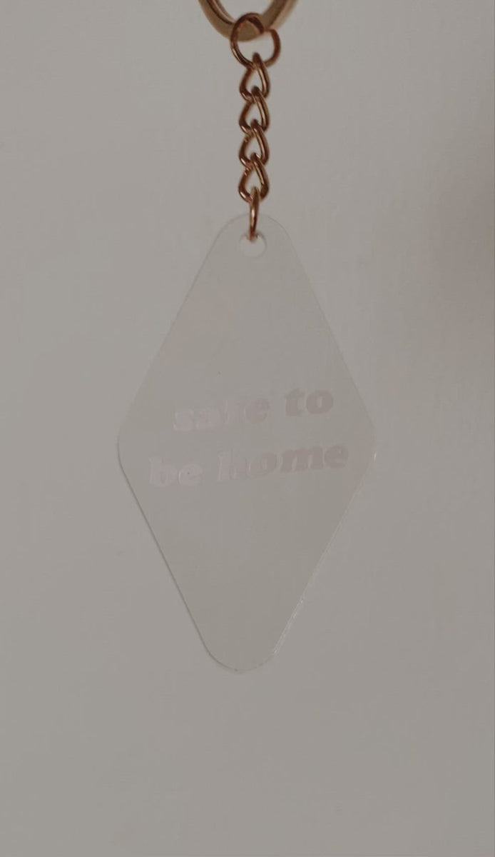 Safe to be home Clear Keytag