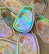 A Jar Of Things Holographic Sticker - Thewearablethings