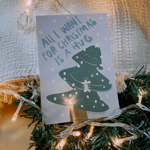 All i want for Christmas is a hug | Postcard