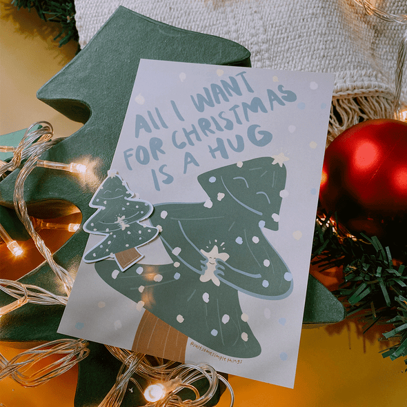 All i want for Christmas is a hug | Postcard