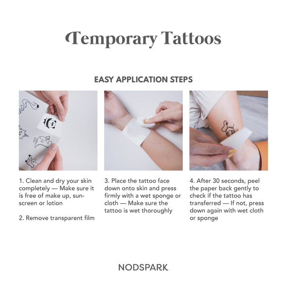 Nodspark x Simple Things - Slowly but Surely Temporary Tattoos