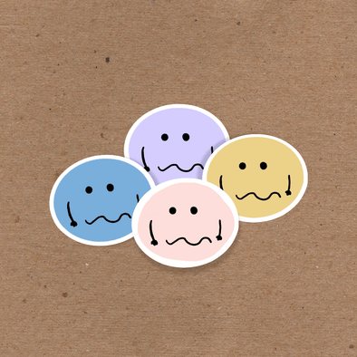 Unsure Faces Stickers - Thewearablethings