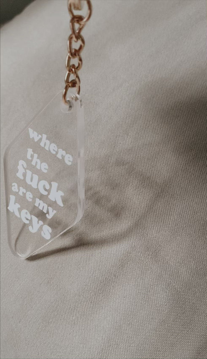 Where the fuck are my keys Clear Keytag