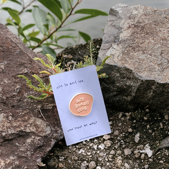 Anti Humans Club Magnetic Enamel Pin