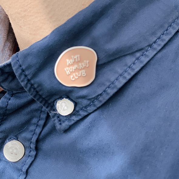 Anti Humans Club Magnetic Enamel Pin
