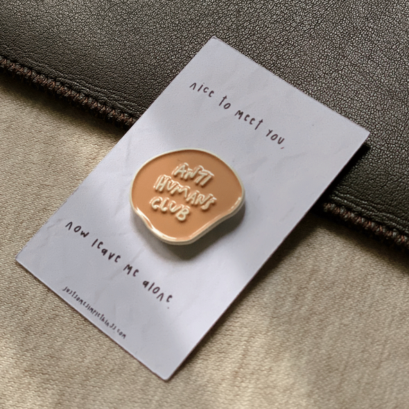Anti Humans Club Magnetic Enamel Pin