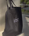 Just Breathing Not Living Black Eco Tote Bag