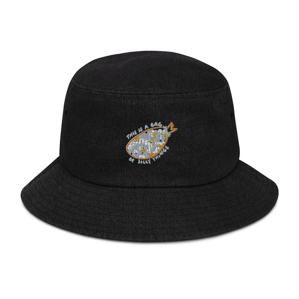 A bag of silly things Denim bucket hat