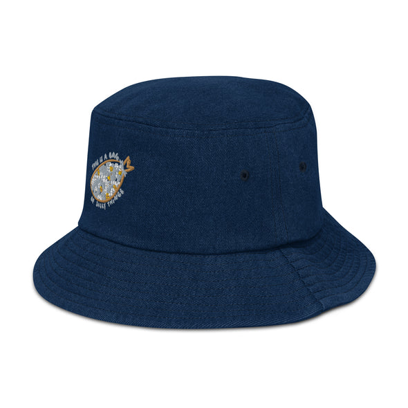 A bag of silly things Denim bucket hat