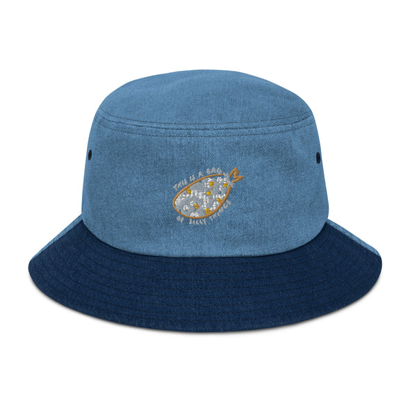 A bag of silly things Denim bucket hat