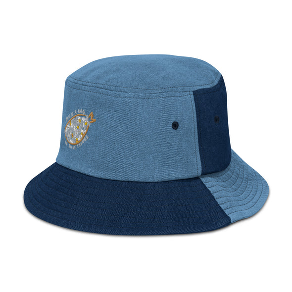 A bag of silly things Denim bucket hat