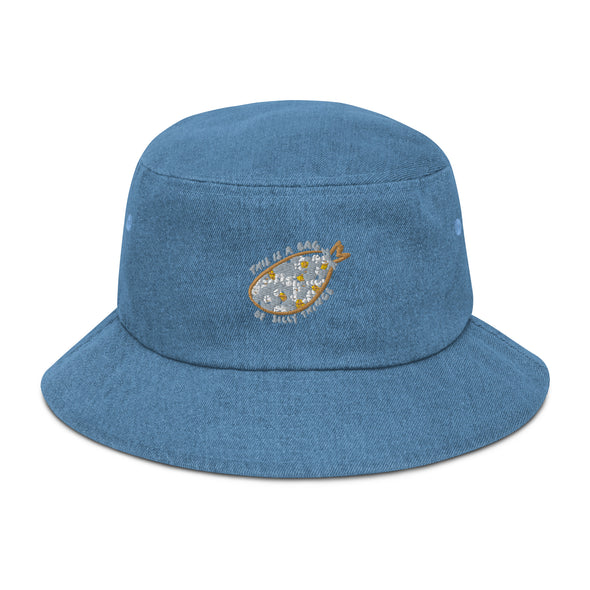 A bag of silly things Denim bucket hat