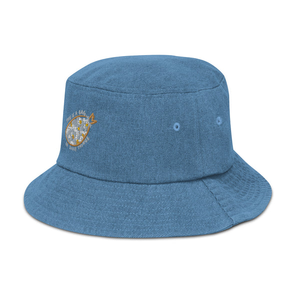 A bag of silly things Denim bucket hat