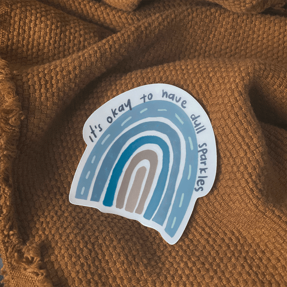 Dull Sparkles Rainbow Clear Sticker - Thewearablethings