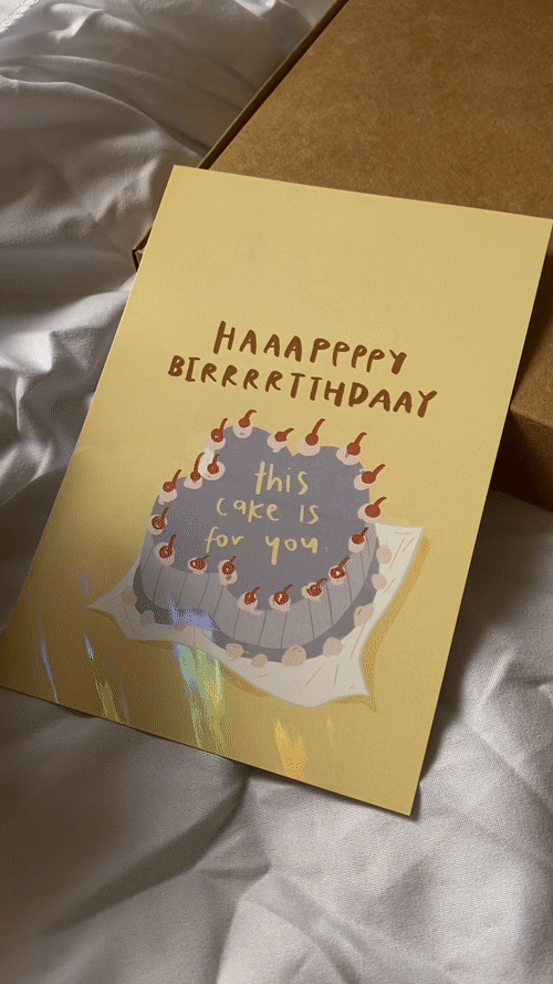 This Cake is for You | Holographic Postcard