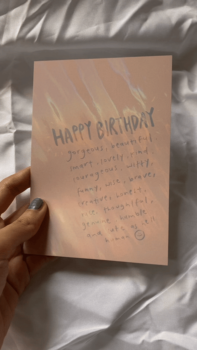 Happy Birthday | Holographic Postcard - Thewearablethings