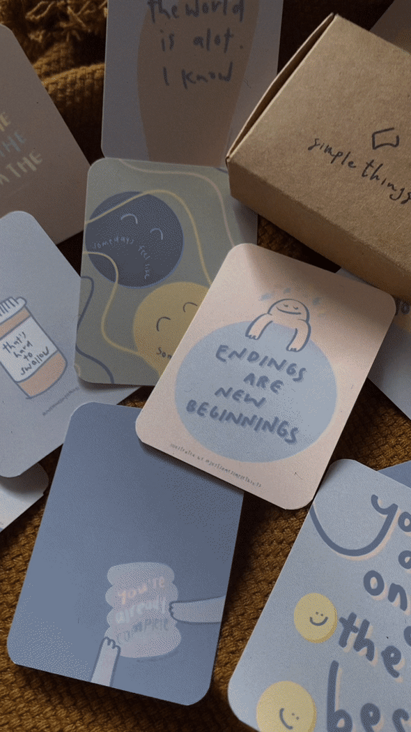 Endings are new beginnings - Mini Illustration Cards Set