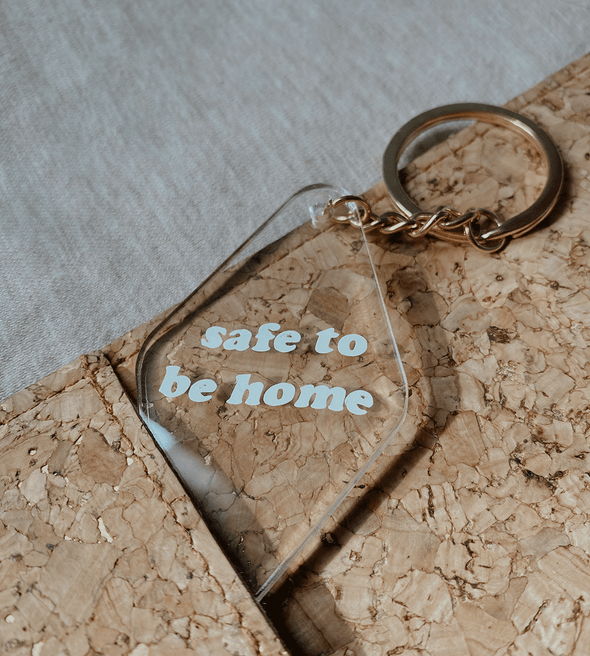 Safe to be home Clear Keytag