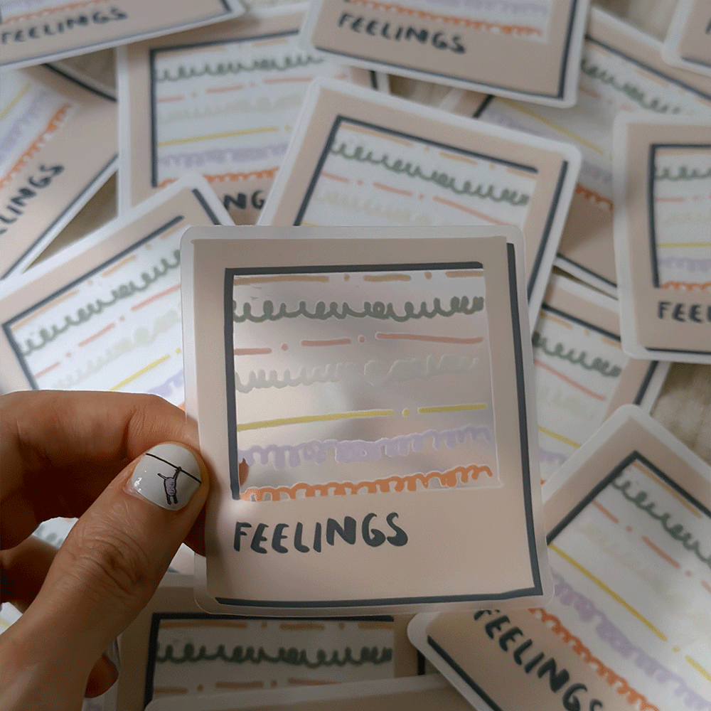 Feelings Clear Sticker – Justsomesimplethings