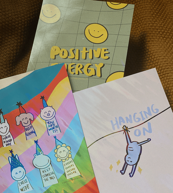 Positive Animals | Holographic Postcard