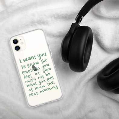 Emotions at 3am Transparent iPhone Case